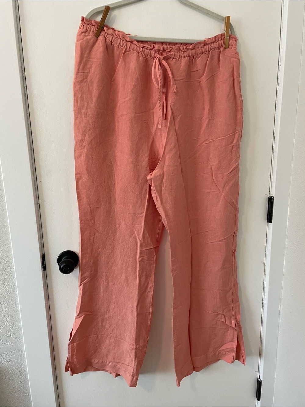 Side Stitch Women's Pants XLRuffle Waist Wide-Leg Pant A640300 Opal Fire A1